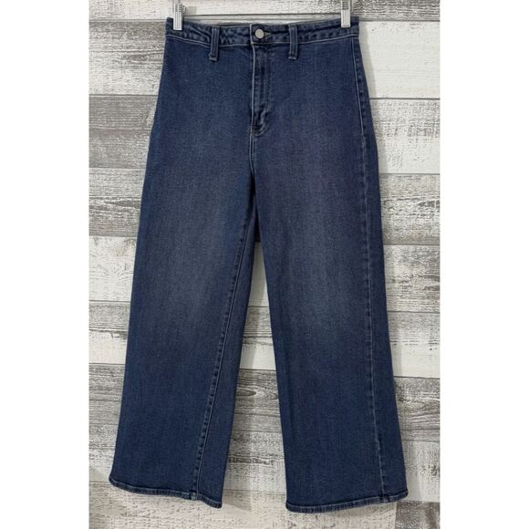 Just Black Denim - Just Black Denim Wide Leg High Rise Blue Jeans Womens 30 (Fit 29x28) Made in USA